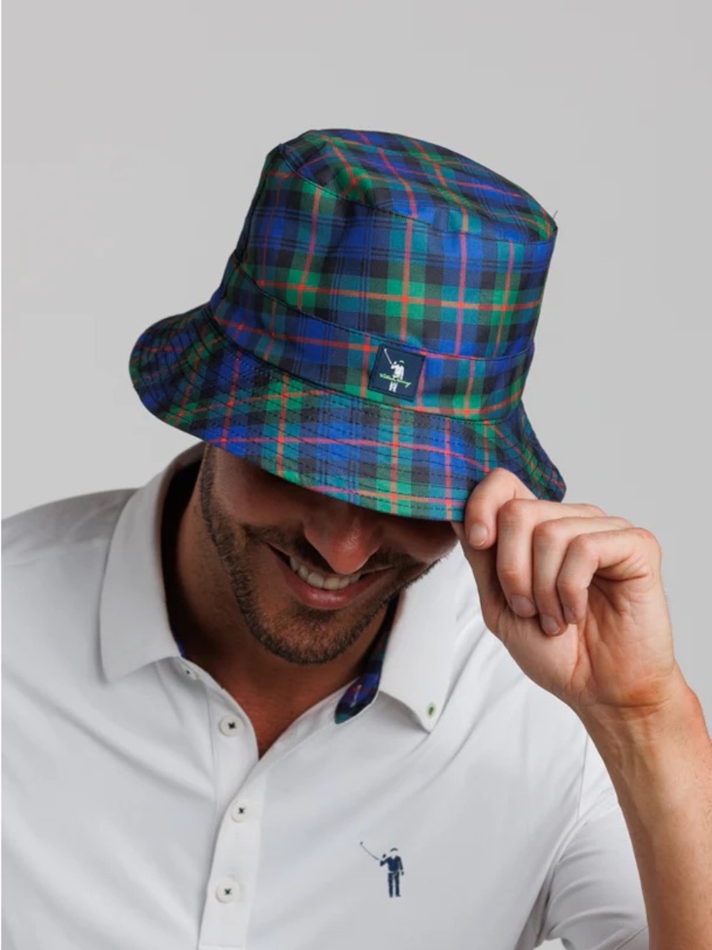 William Murray Tartan Carl Reversible Bucket Hat in size S/M